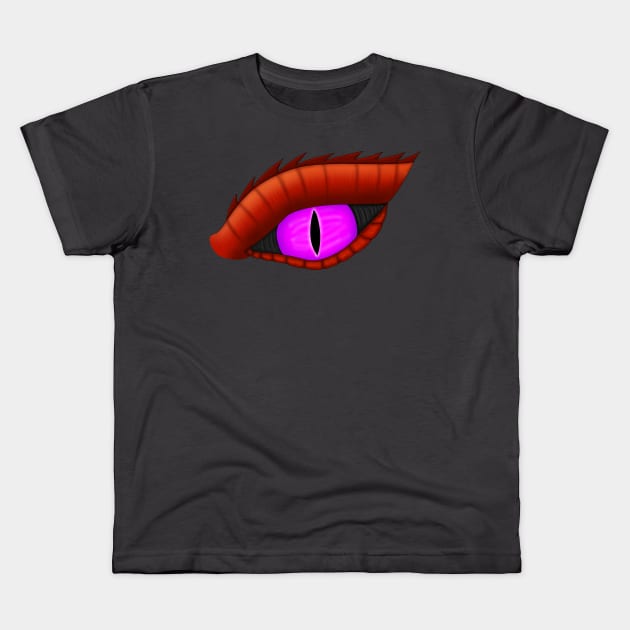 Dragon's Eye Red/Pink Kids T-Shirt by DragonSymphony